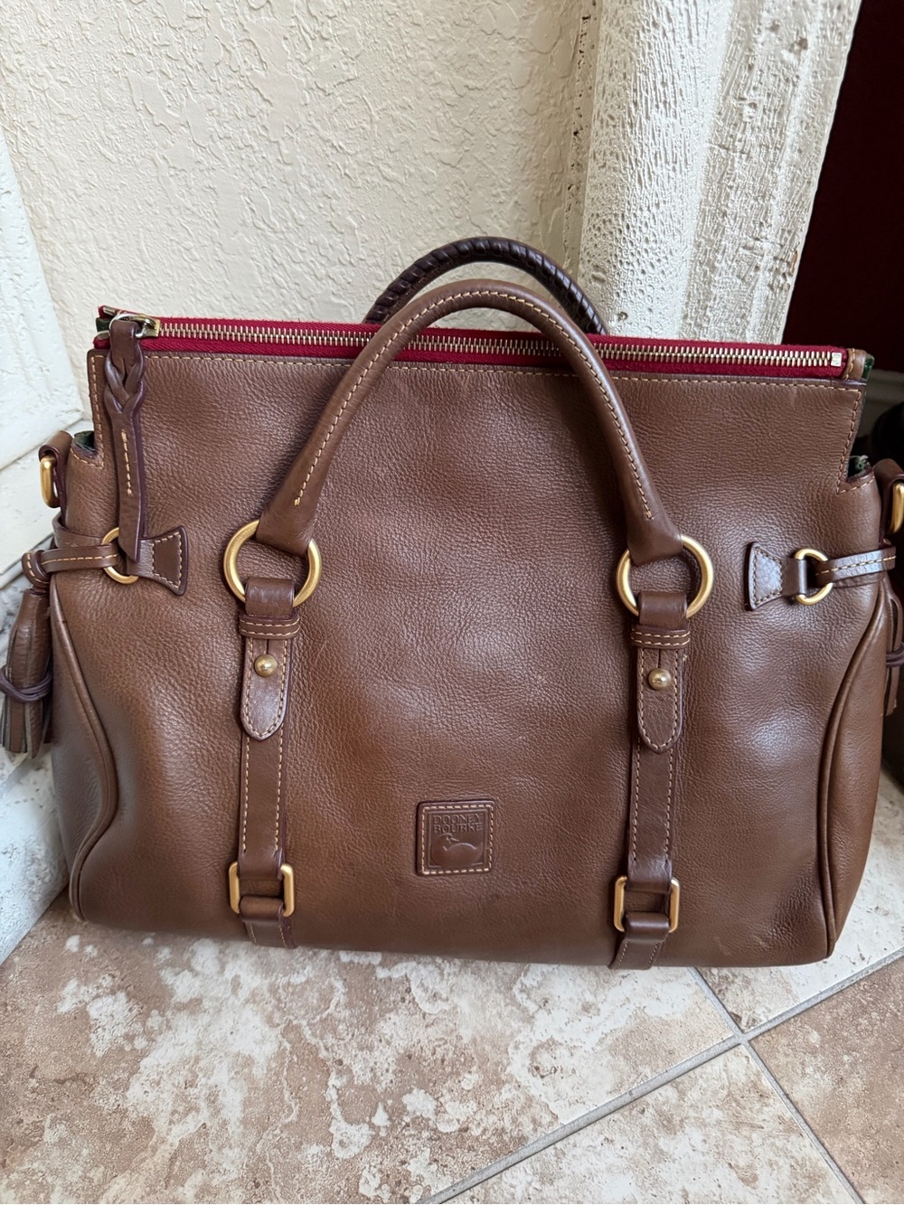 Dooney & Bourke Florentine Satchel Chesnut